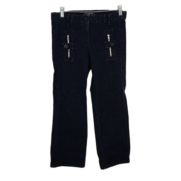 Avenue Montaigne Dark Wash Zipper Front Pants, Size 4 - Picture 1 of 7